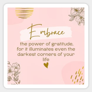 Embrace the Power of Gratitude Sticker